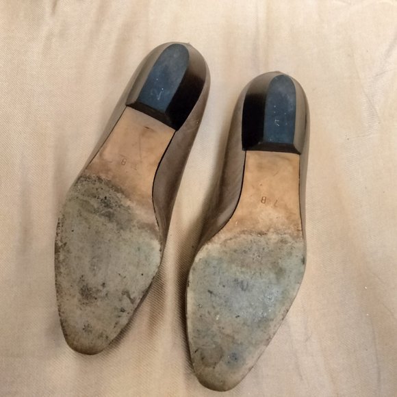 VINTAGE GENTLE & CLASSY USED COLE HANN BOW WEDGE PUMP SHOES 7B - TAN LEATHER - Picture 5 of 6